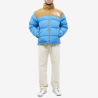 The North Face Men's 92 Low-Fi Hi-Tek Nuptse in Super Sonic Blue/Utility Brown