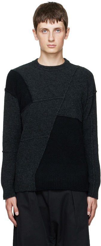 Photo: Isabel Benenato Black & Gray Paneled Sweater