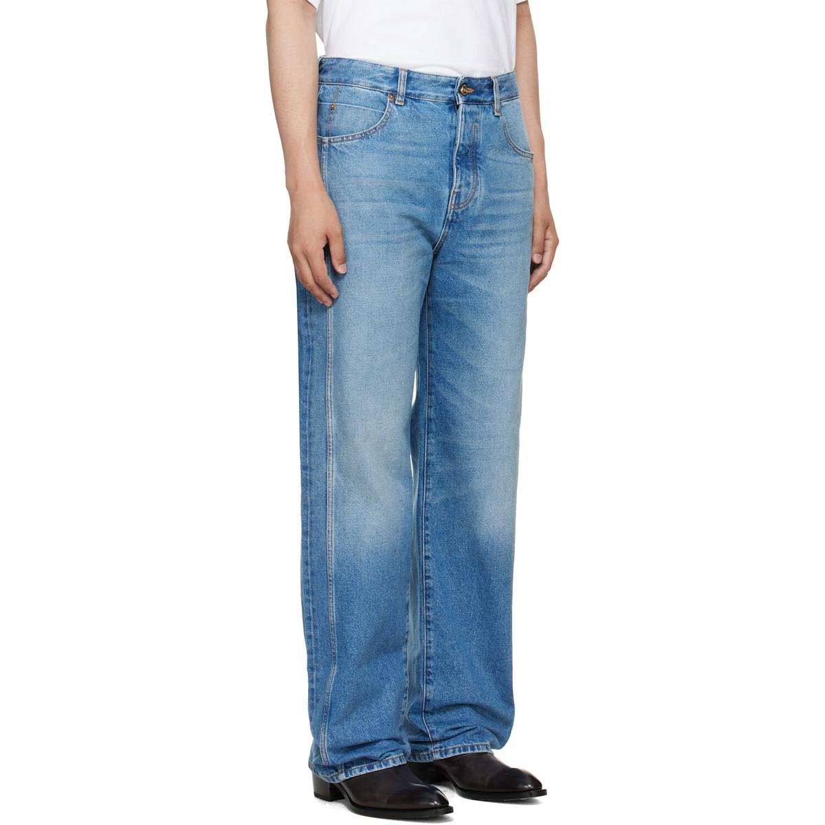 BALMAIN Blue Loose Jeans