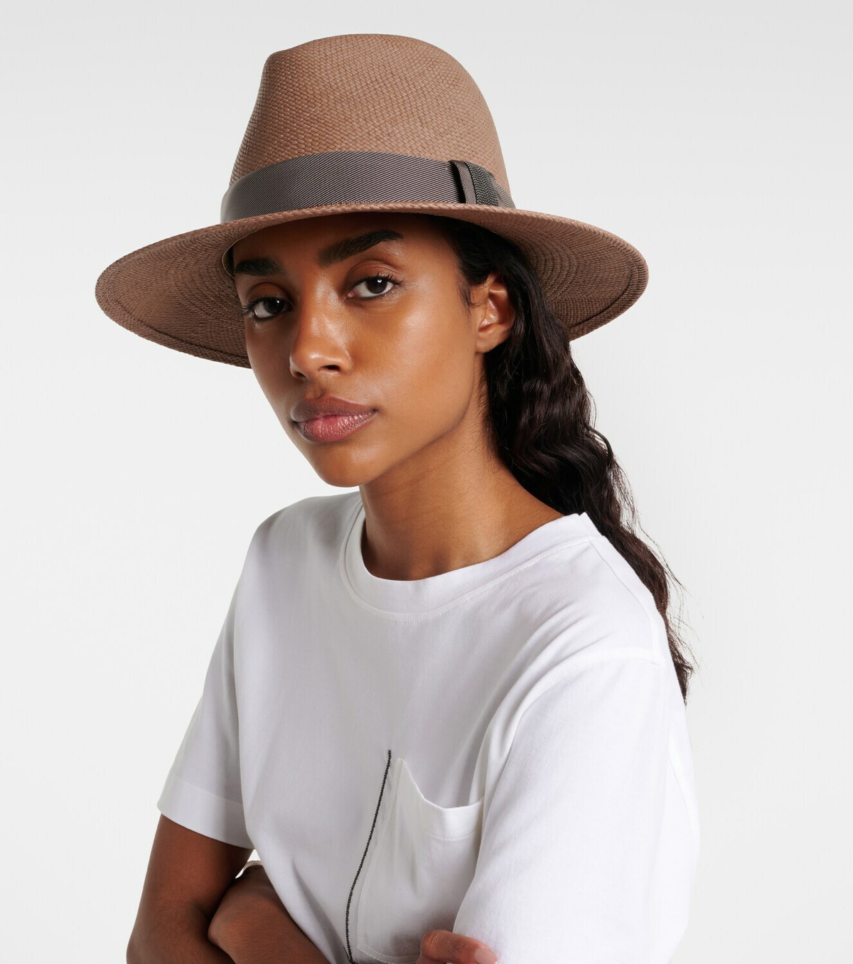 Brunello Cucinelli Straw fedora hat