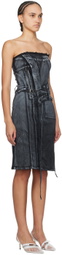 Ottolinger Black Belted Denim Minidress