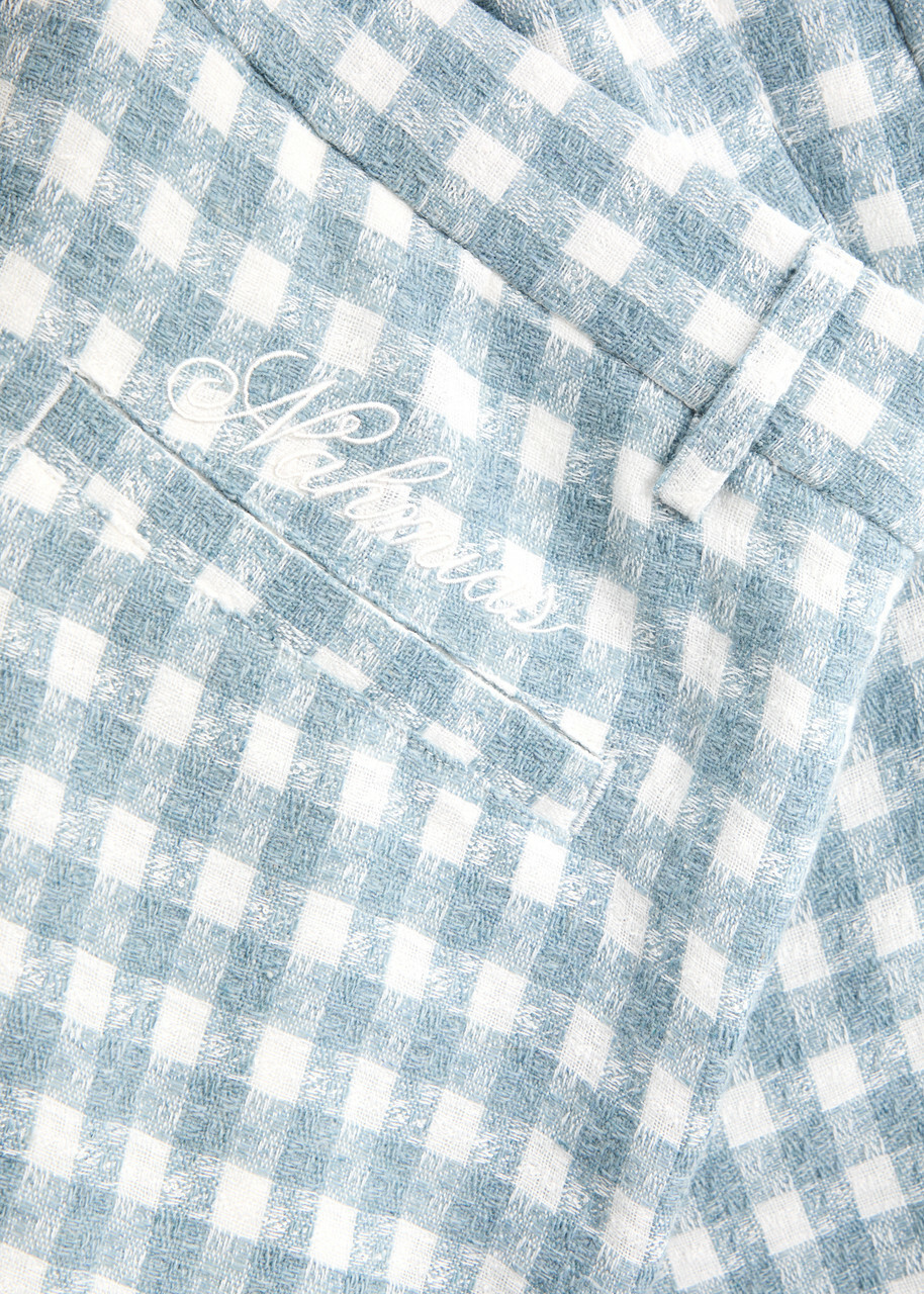 Nahmias Plaid-jacquard Woven Shorts Grey