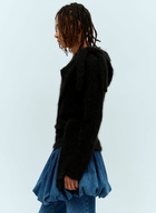 Aaron Esh Mohair Tied Hooded Sweater