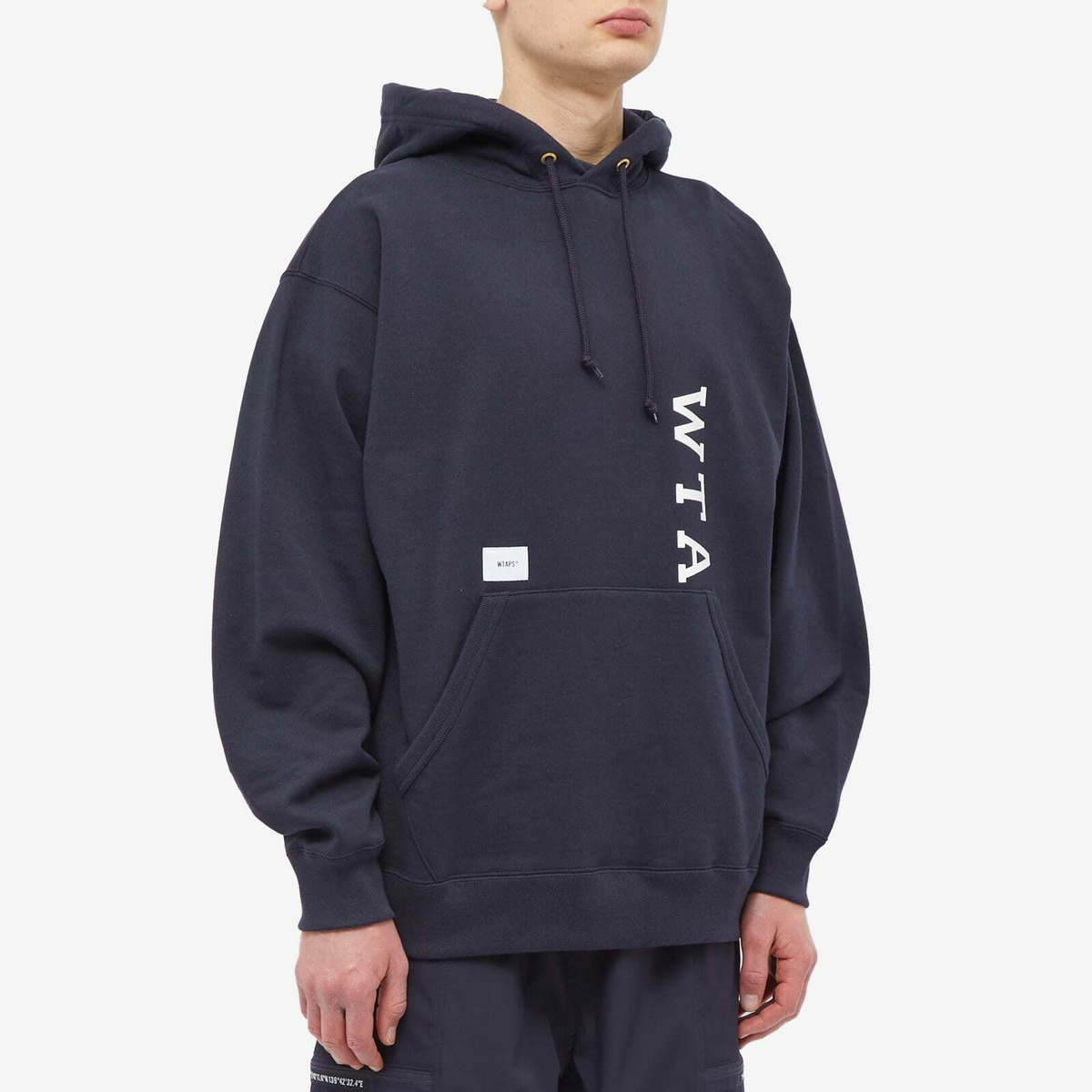 トップス WTAPS 23SS DESIGN 01 HOODY NAVY XL WTAPS Men's Design 01 WTA Popover Hoodie in Navy WTAPS