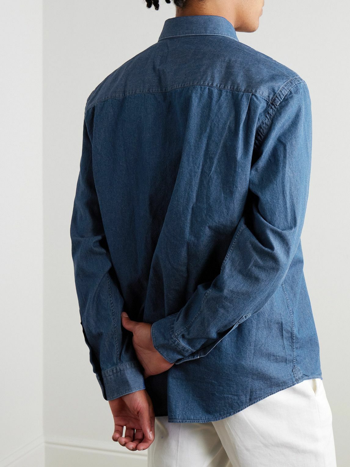 Purdey - Cotton-Chambray Shirt - Blue