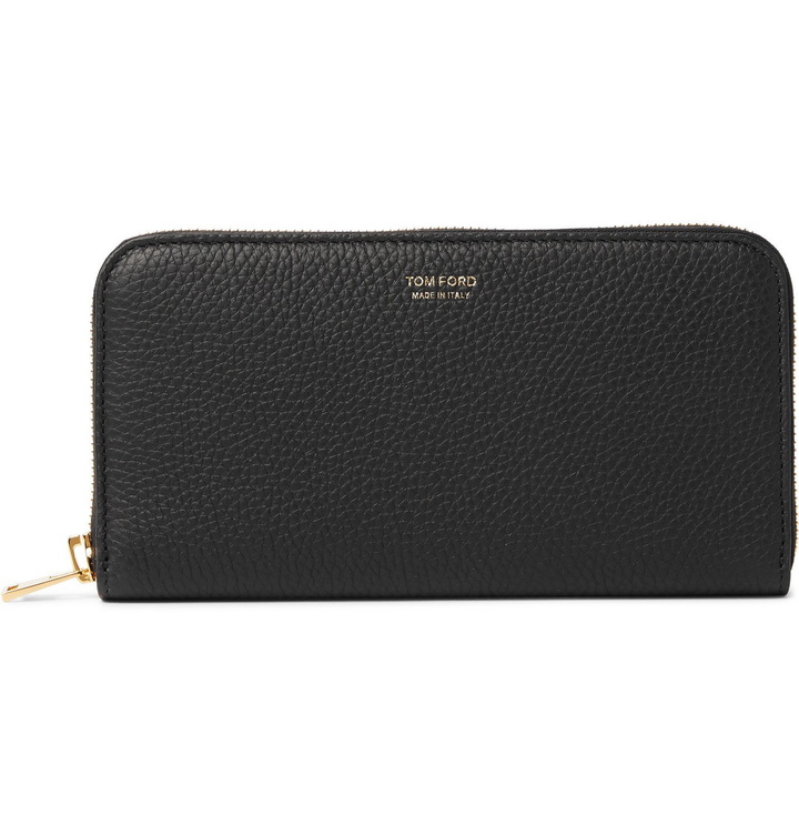 Photo: TOM FORD - Full-Grain Leather Zip-Around Wallet - Black