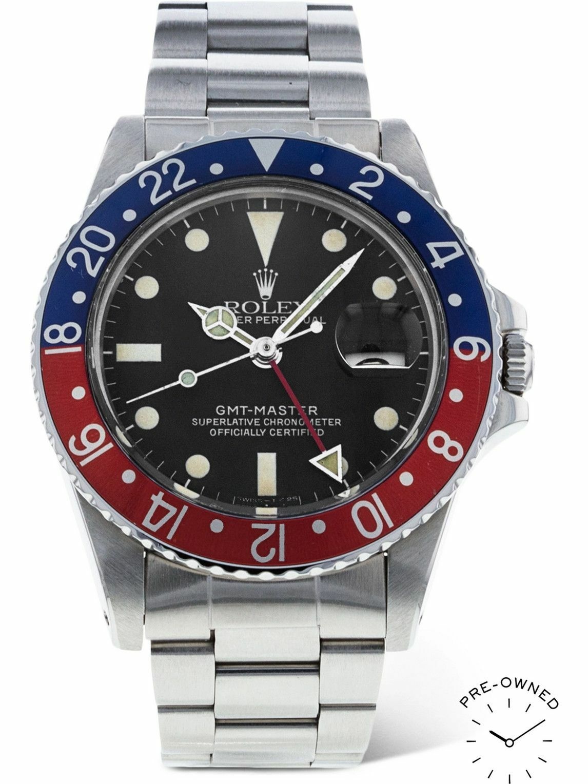 Photo: ROLEX - Pre-Owned 1982 GMT Master Automatic 40mm Oystersteel Watch, Ref. No. 16750
