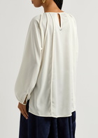 High Give Chase Satin Blouse Cream