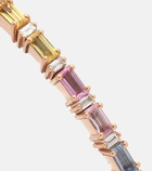 Suzanne Kalan - Rainbow Fireworks 18kt rose gold bracelet with gemstones