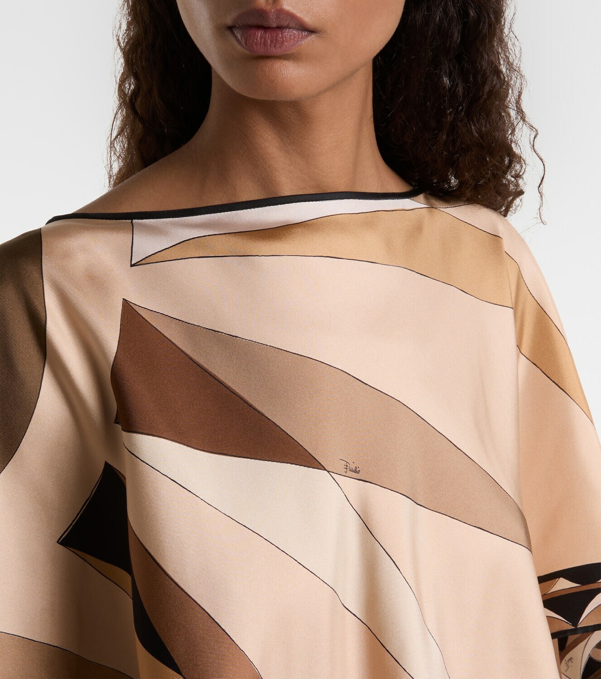 Pucci Hawaii silk satin cape