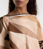 Pucci Hawaii silk satin cape