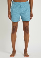 Gusari The London Printed Shell Swim Shorts Blue