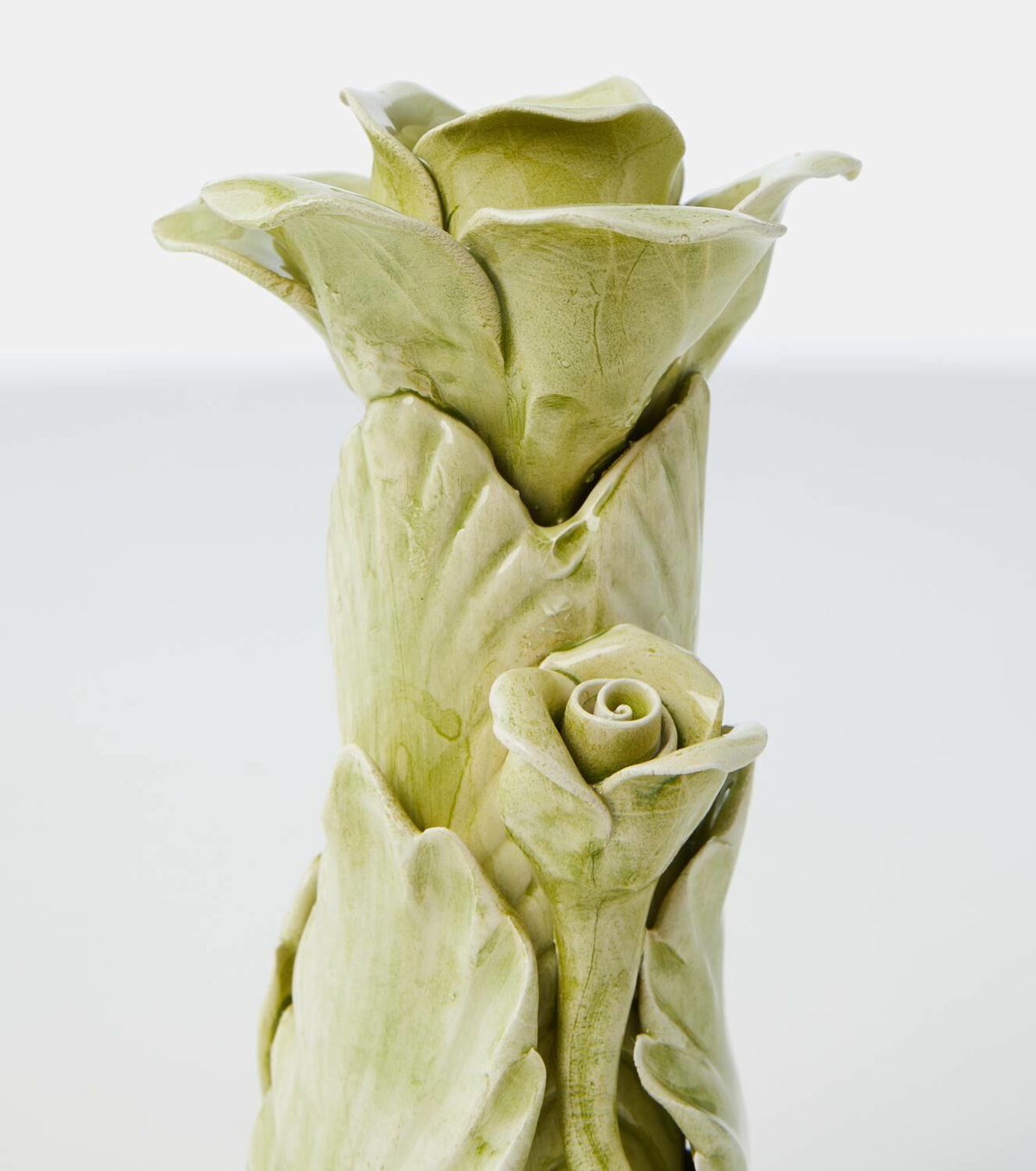 Bitossi Set of 2 floral ceramic candleholders