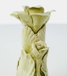 Bitossi Set of 2 floral ceramic candleholders