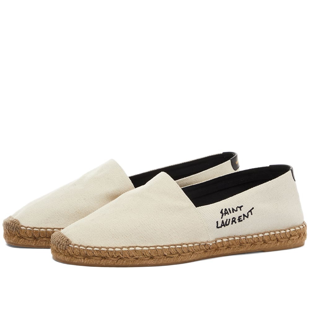 Saint Laurent Men s Signature Espadrille in Ecru Saint Laurent