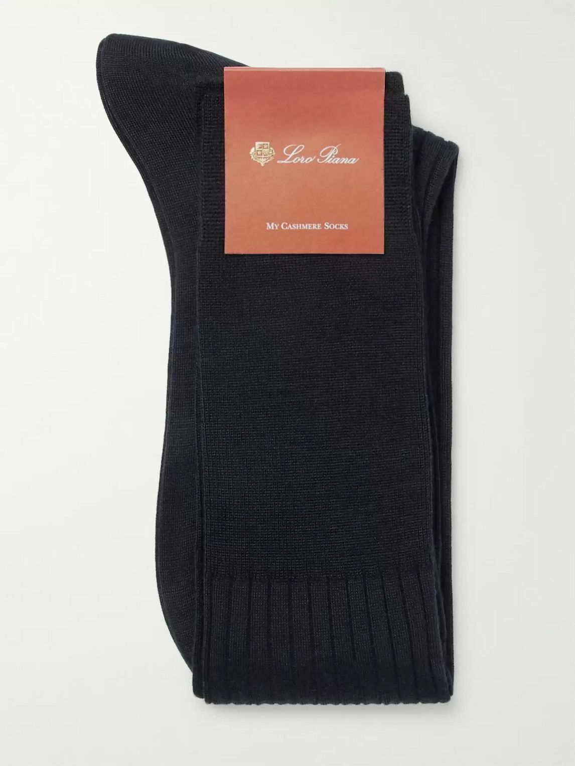 Loro Piana - Ribbed Cashmere and Silk-Blend Socks - Blue Loro Piana