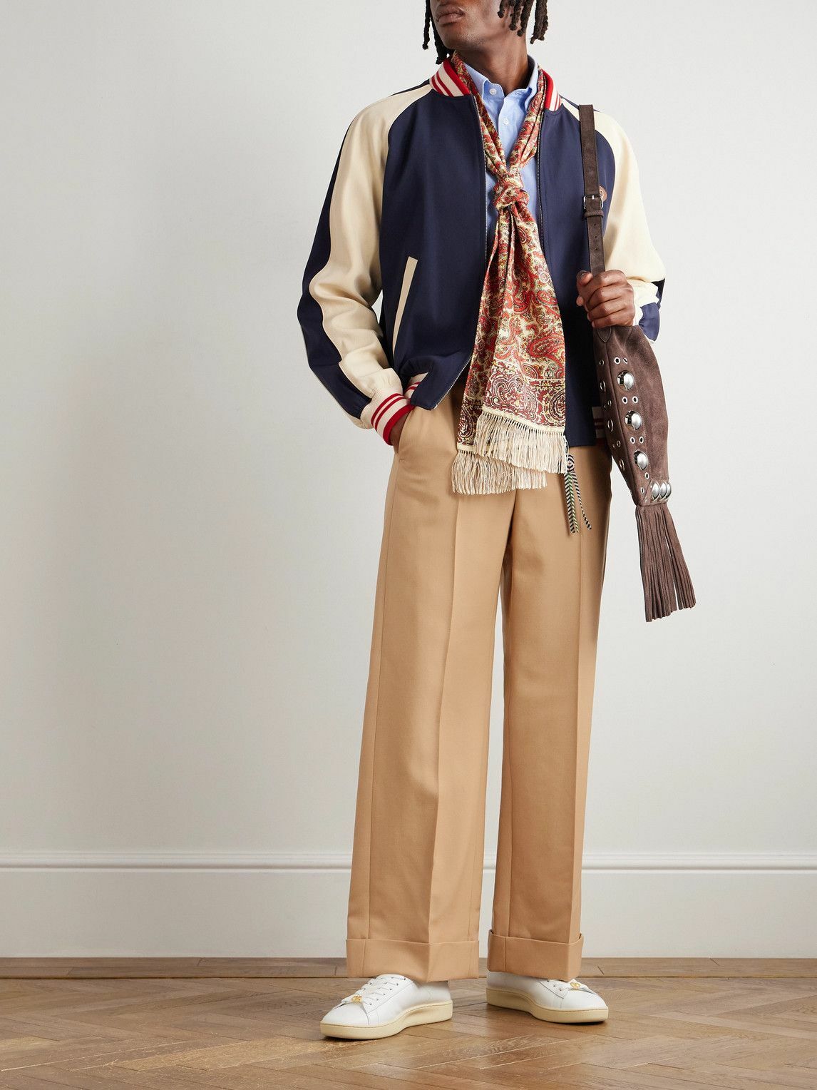 Valentino Garavani - Straight-Leg Virgin Wool-Gabardine Trousers - Neutrals