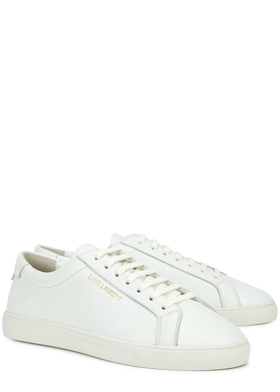 Saint Laurent Andy Leather Sneakers White