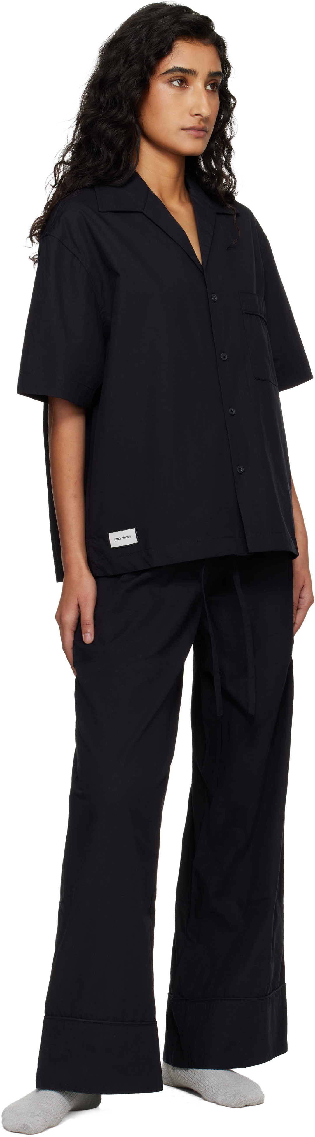 Entire Studios Black Pajama Lounge Pants