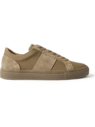 Mr P. - Larry Regenerated Suede by evolo®-Trimmed Canvas Sneakers - Neutrals