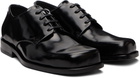 AMI Paris Black Calfskin Leather Derbys