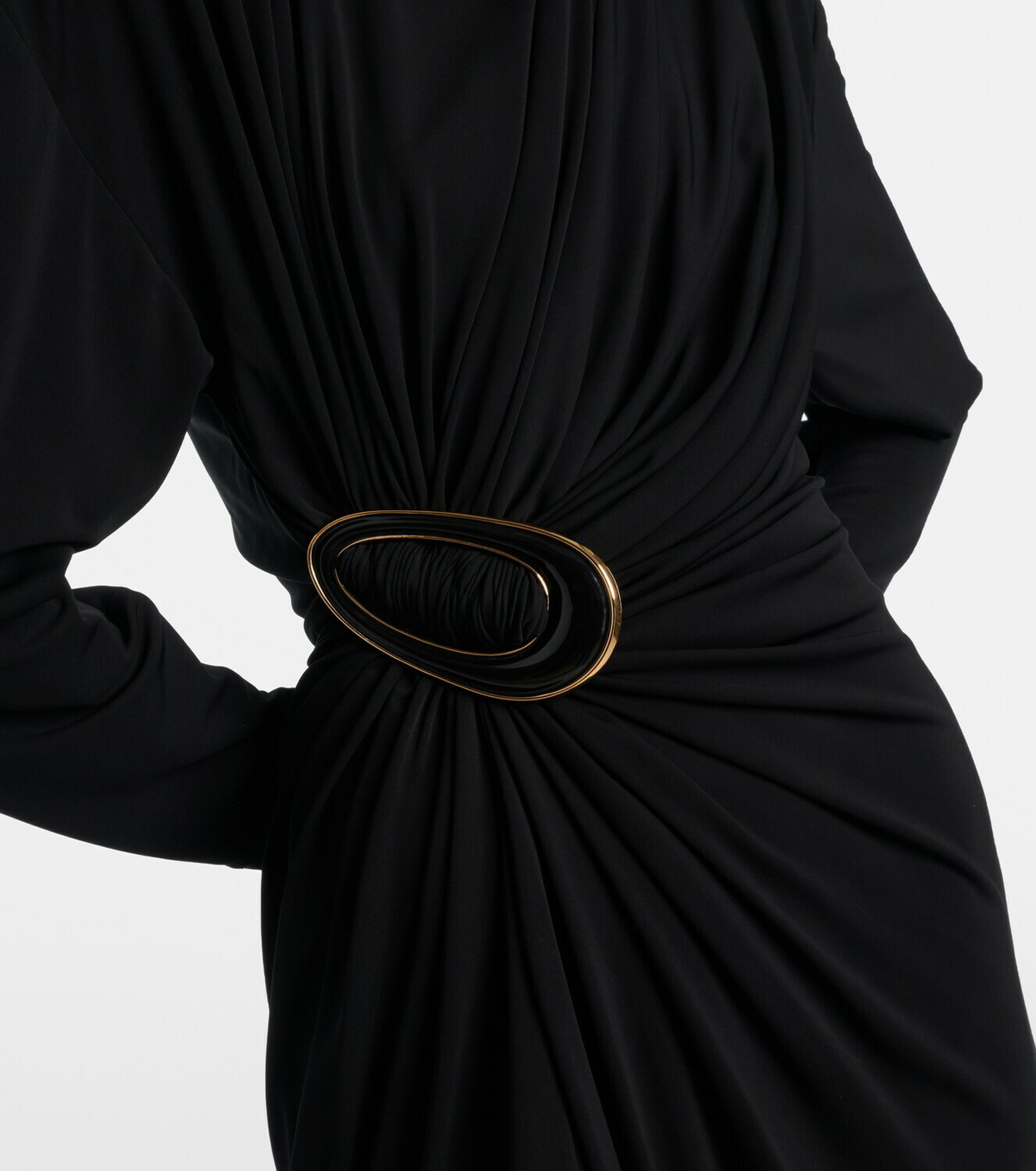 Bottega Veneta Gathered crêpe jersey midi dress