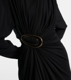 Bottega Veneta Gathered crêpe jersey midi dress