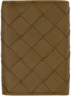 Bottega Veneta Taupe Tiny Trifold Wallet