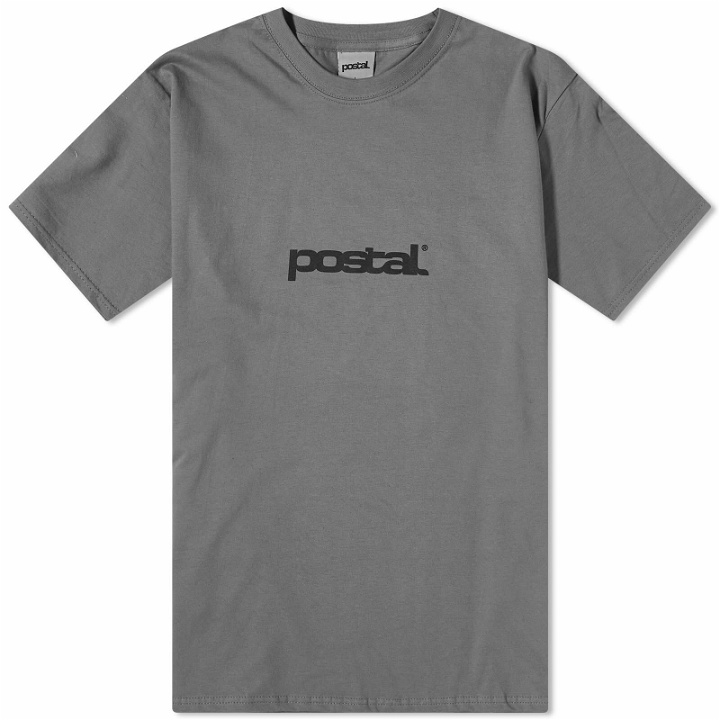 Photo: POSTAL Men's Classic Logo T-Shirt in Concrete