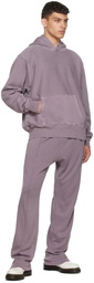 Les Tien Purple Cotton Hoodie