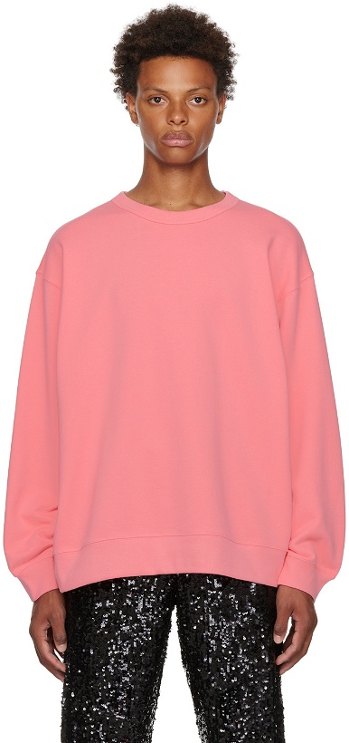 Photo: Dries Van Noten Pink Cotton Sweatshirt