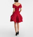 Magda Butrym Off-shoulder cotton-blend taffeta minidress