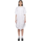 Noir Kei Ninomiya White Cotton Broadcloth Short Sleeve Dress