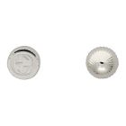 Gucci Silver Square and Round Stud Earrings
