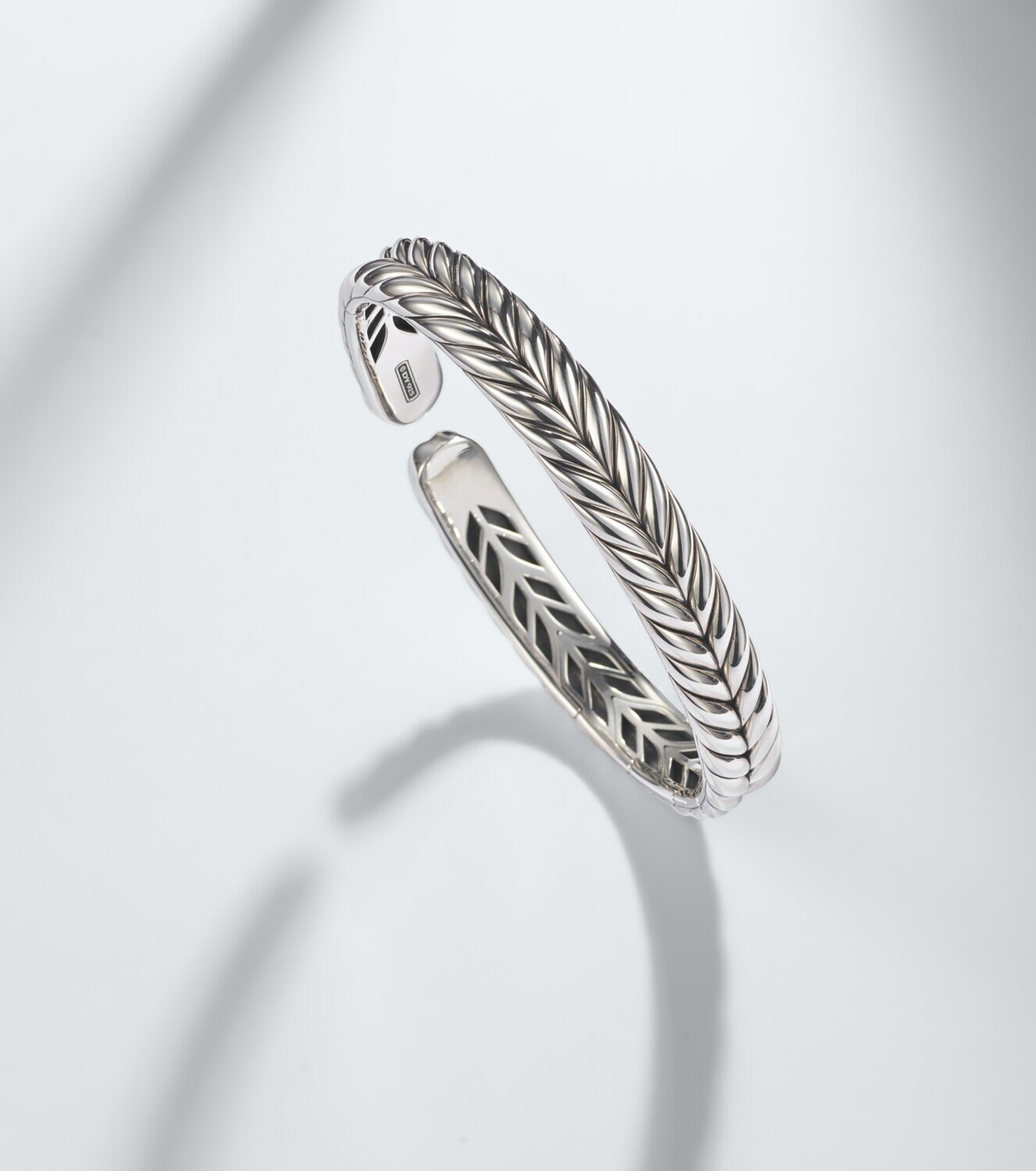 David Yurman Chevron sterling silver cuff bracelet