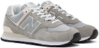 New Balance Gray 574 Low-Top Sneakers