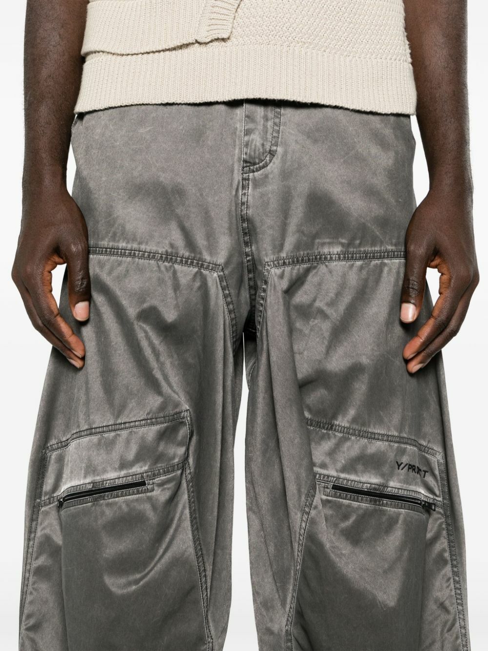 Y/Project Black Pop-Up Mid-Waist Wide-Leg Trousers