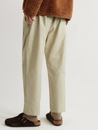 Studio Nicholson - Tapered Pleated Cotton-Blend Trousers - Neutrals