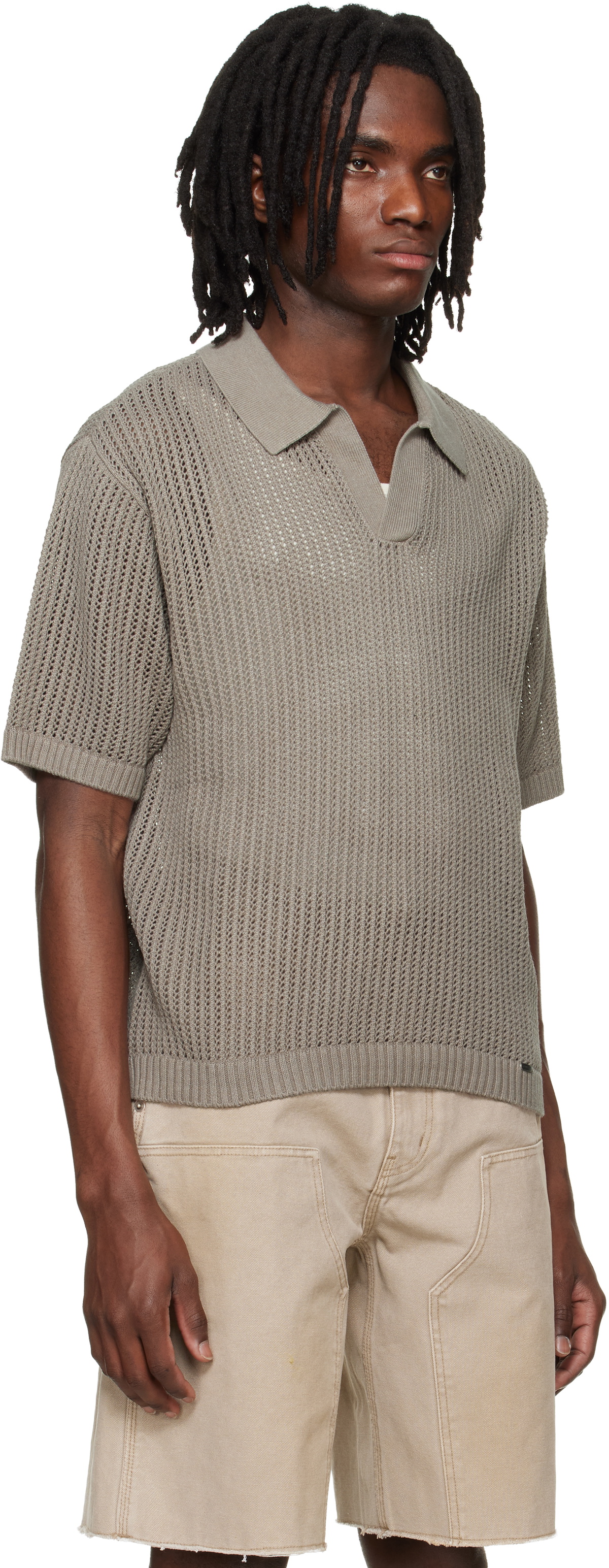 Represent Taupe Beverly Knit Polo