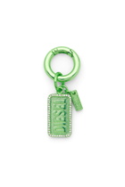 Diesel Metal keyring with Diesel logo and rhinestones - Charms and Keyrings - Unisex - Green