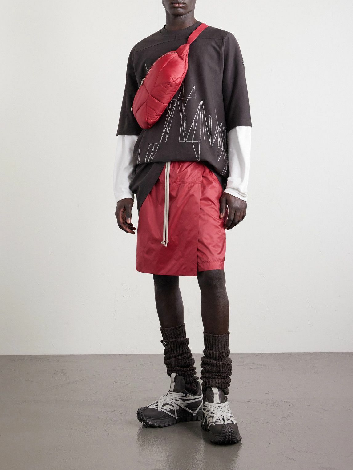 Rick Owens Black Money Belt Pouch Rick Owens