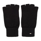 Saint Laurent Black Wool Fingerless Gloves
