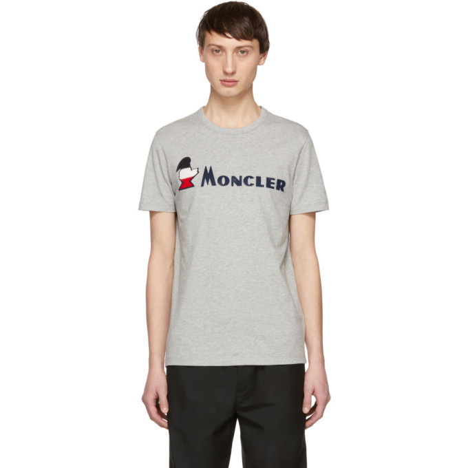 Photo: Moncler Grey Maglia Logo T-Shirt