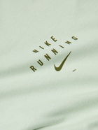 Nike Running - Logo-Print Cotton-Blend Jersey T-Shirt - Green