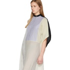 JW Anderson Off-White Contrast Patchwork Tie Dress