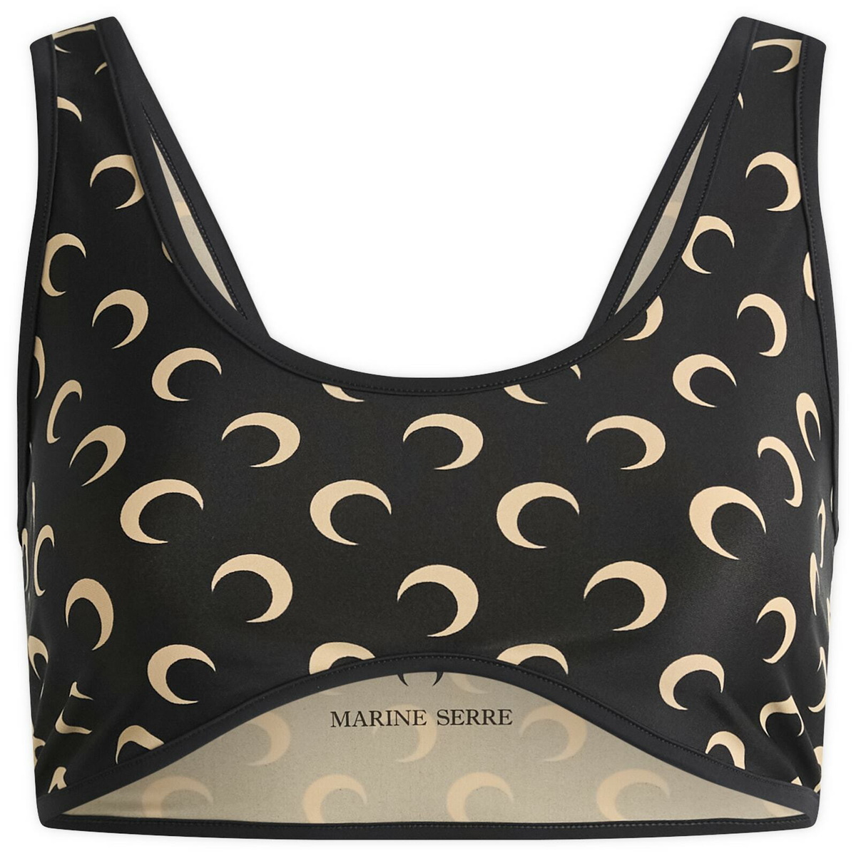Marine Serre Women's Moon Printed Bra in Inverse Tan