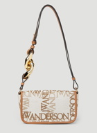 Chain Baguette Shoulder Bag in Beige