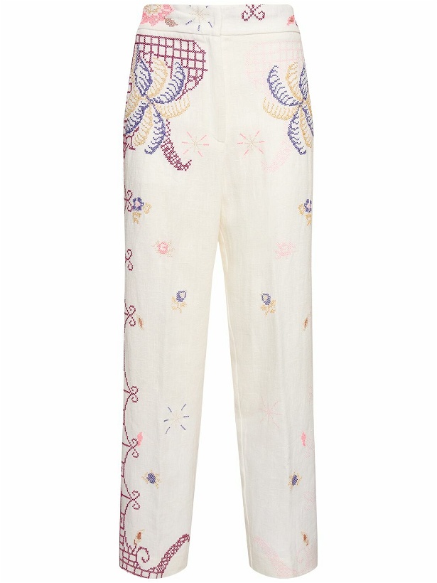 Photo: FORTE_FORTE Eden Embroidered Linen Pants