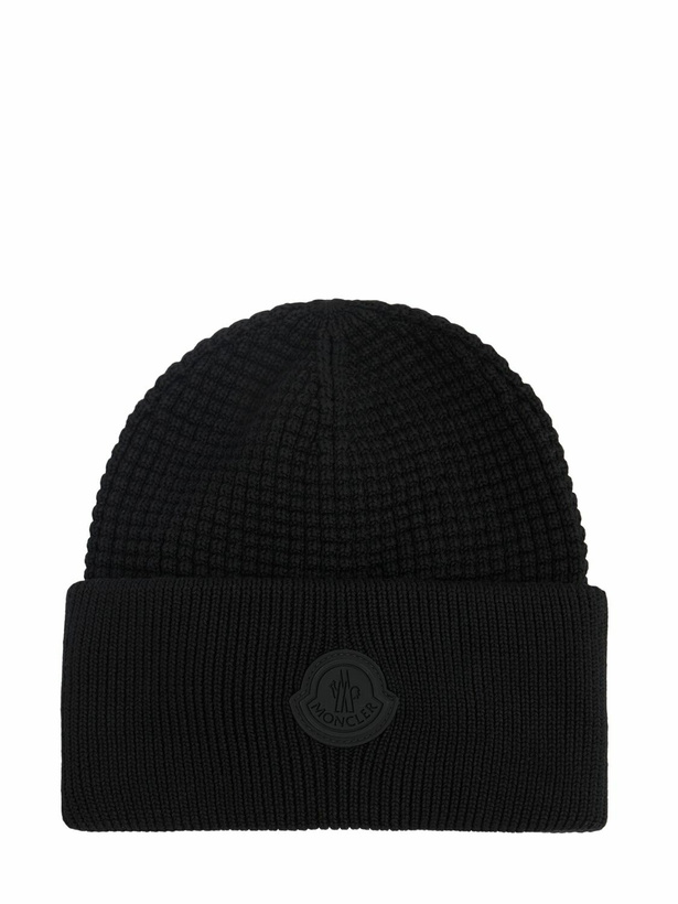 Photo: MONCLER Logo Cotton Beanie