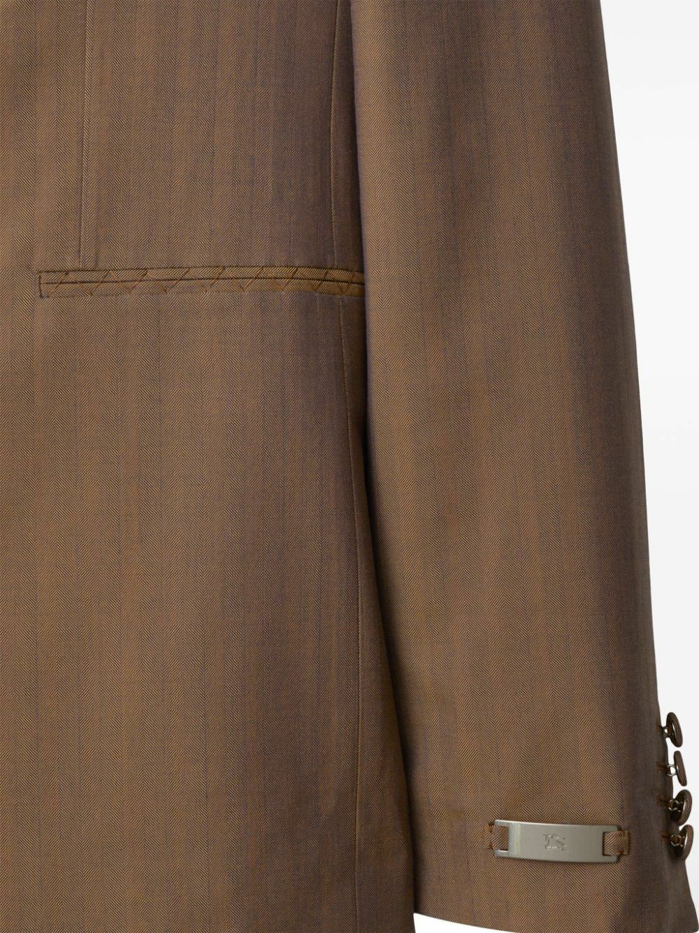 Burberry Brown Double-Breasted Wool Blazer